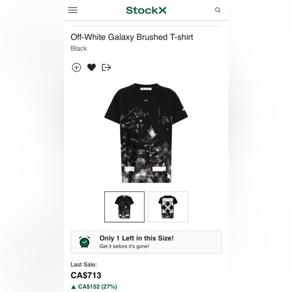 Offwhite galaxy brushed tshirt - Picture 9 of 12